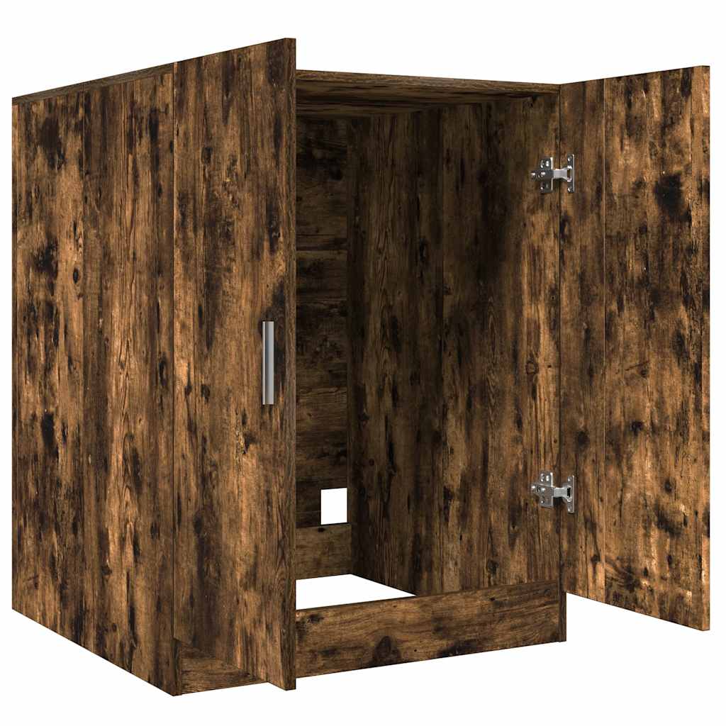 Wasmachinekast 71x71,5x91,5 cm gerookt eikenkleurig is nu te koop bij PeponiXL, paradijselijk wonen!