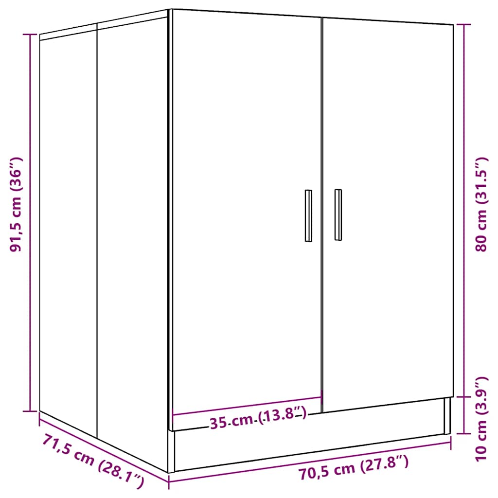 Wasmachinekast 71x71,5x91,5 cm gerookt eikenkleurig is nu te koop bij PeponiXL, paradijselijk wonen!