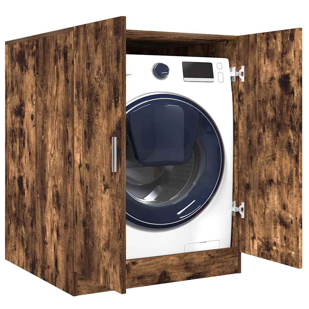 Wasmachinekast 71x71,5x91,5 cm gerookt eikenkleurig is nu te koop bij PeponiXL, paradijselijk wonen!
