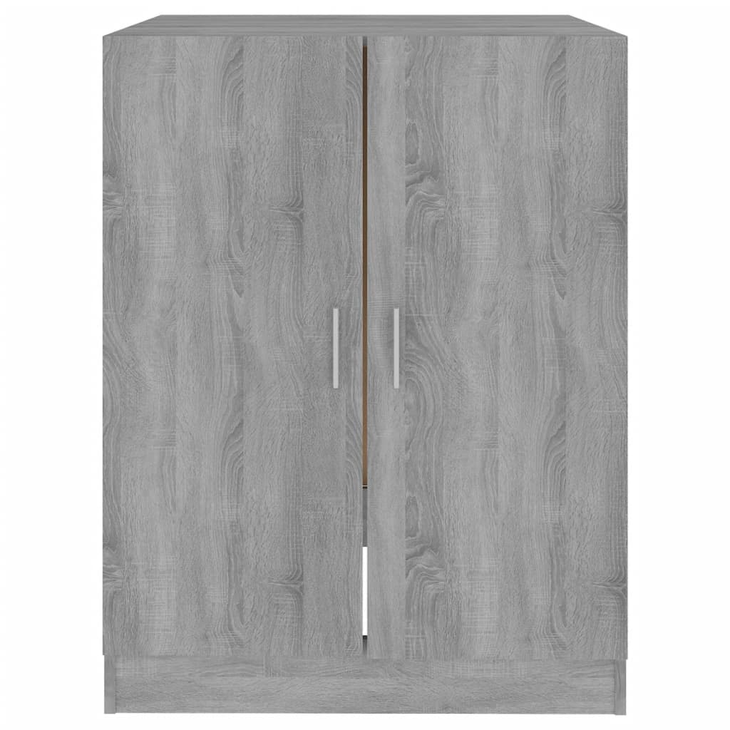 Wasmachinekast 71x71,5x91,5 cm grijs sonoma eikenkleurig is nu te koop bij PeponiXL, paradijselijk wonen!
