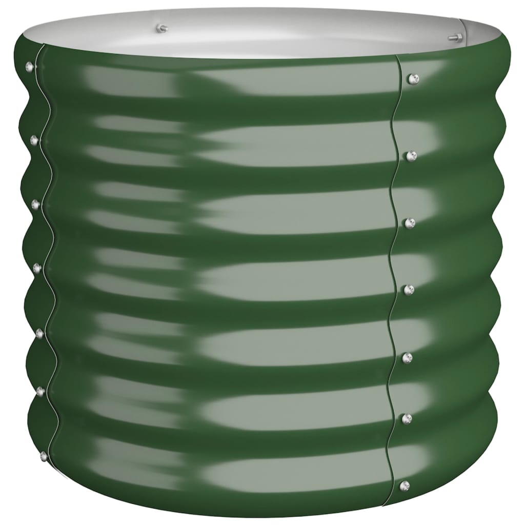 Plantenbak 40x40x36 cm gegalvaniseerd staal groen is nu te koop bij PeponiXL, paradijselijk wonen!