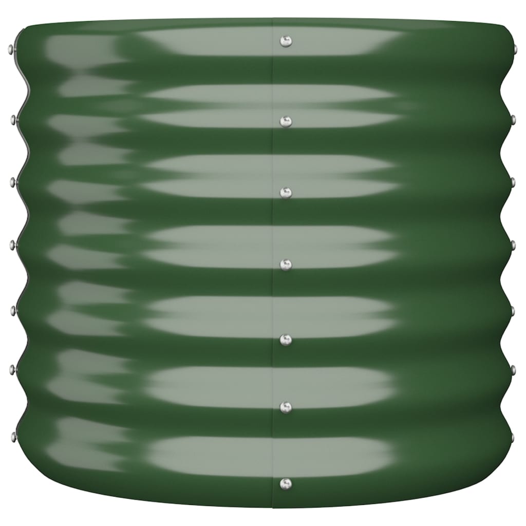 Plantenbak 40x40x36 cm gegalvaniseerd staal groen is nu te koop bij PeponiXL, paradijselijk wonen!