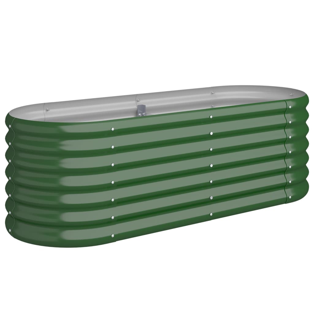 Plantenbak 114x40x36 cm gegalvaniseerd staal groen is nu te koop bij PeponiXL, paradijselijk wonen!