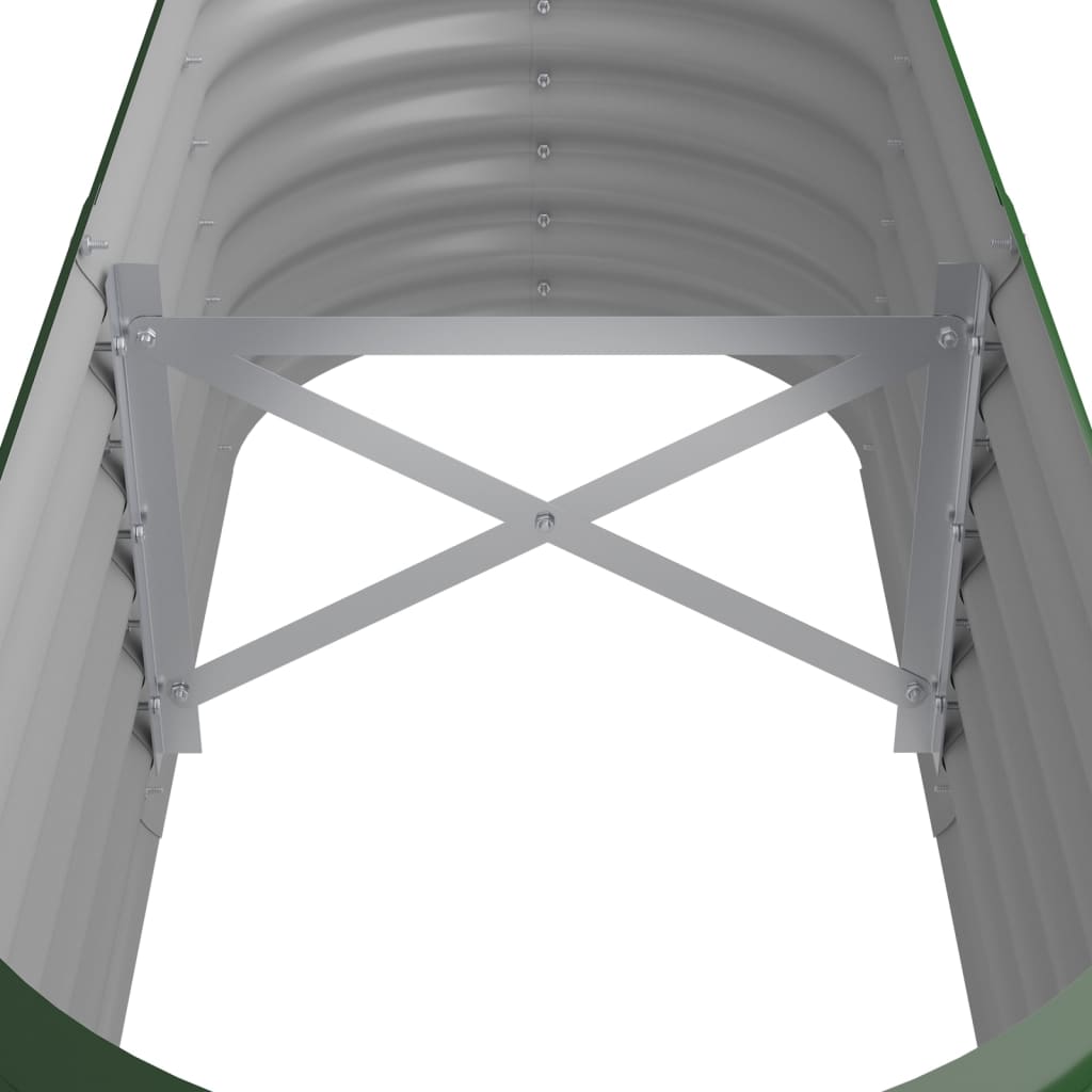 Plantenbak 114x40x36 cm gegalvaniseerd staal groen is nu te koop bij PeponiXL, paradijselijk wonen!