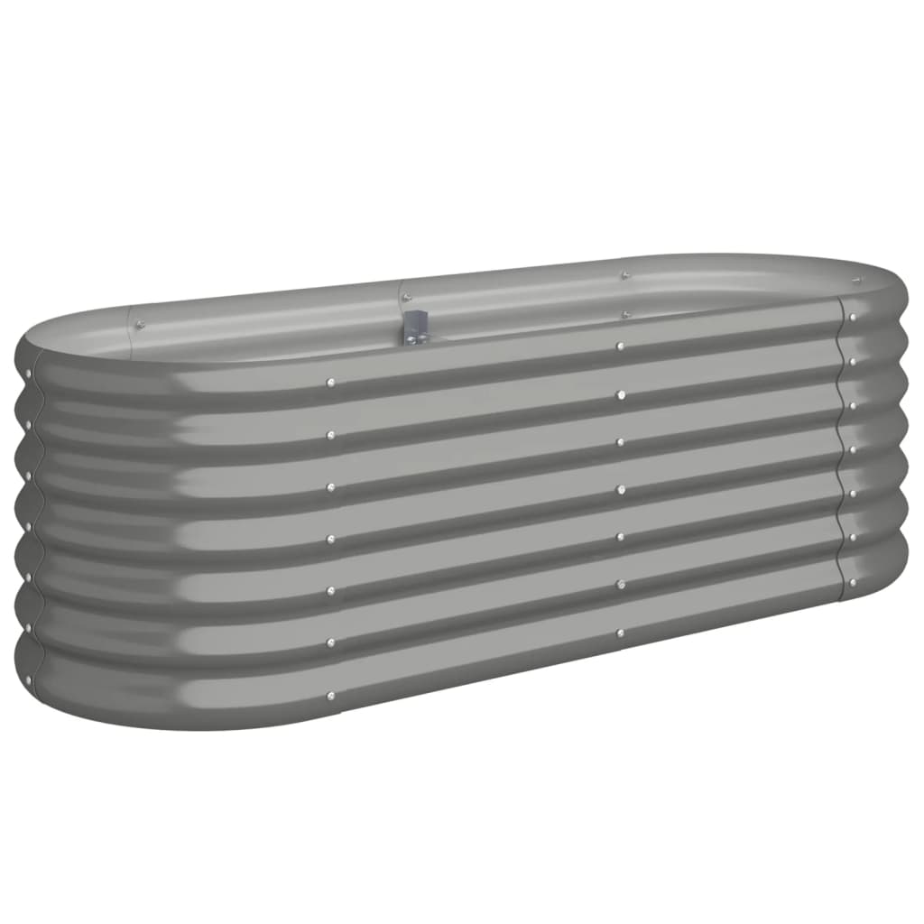 Plantenbak 114x40x36 cm gegalvaniseerd staal grijs is nu te koop bij PeponiXL, paradijselijk wonen!
