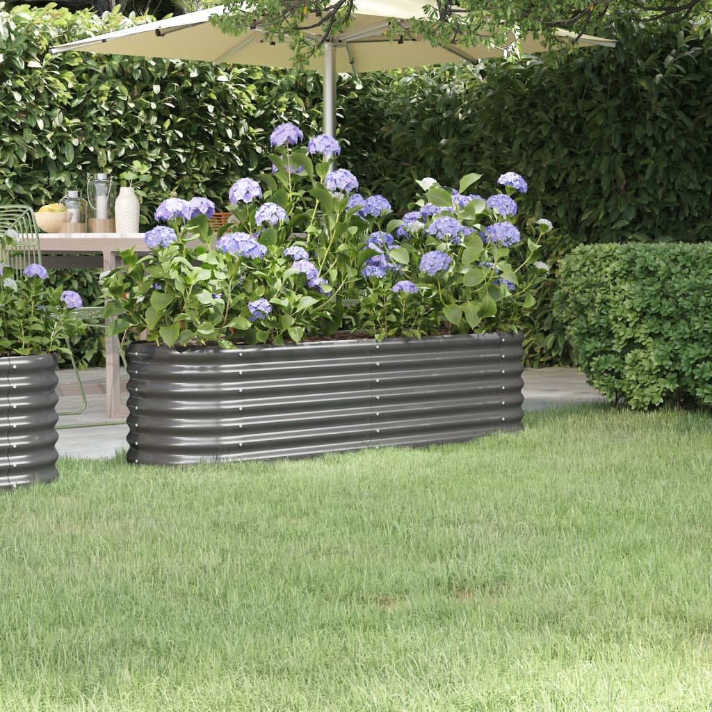 Plantenbak 152x40x36 cm gegalvaniseerd staal grijs is nu te koop bij PeponiXL, paradijselijk wonen!