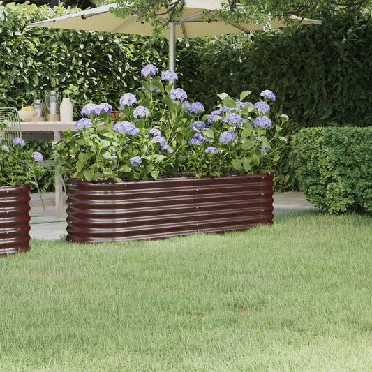 Plantenbak 152x40x36 cm gegalvaniseerd staal bruin is nu te koop bij PeponiXL, paradijselijk wonen!
