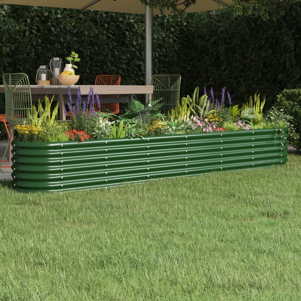 Plantenbak 260x40x36 cm gegalvaniseerd staal groen is nu te koop bij PeponiXL, paradijselijk wonen!