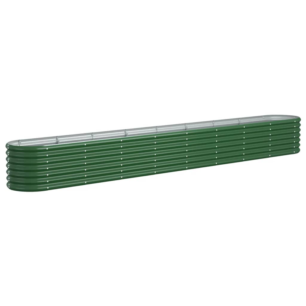 Plantenbak 332x40x36 cm gegalvaniseerd staal groen is nu te koop bij PeponiXL, paradijselijk wonen!