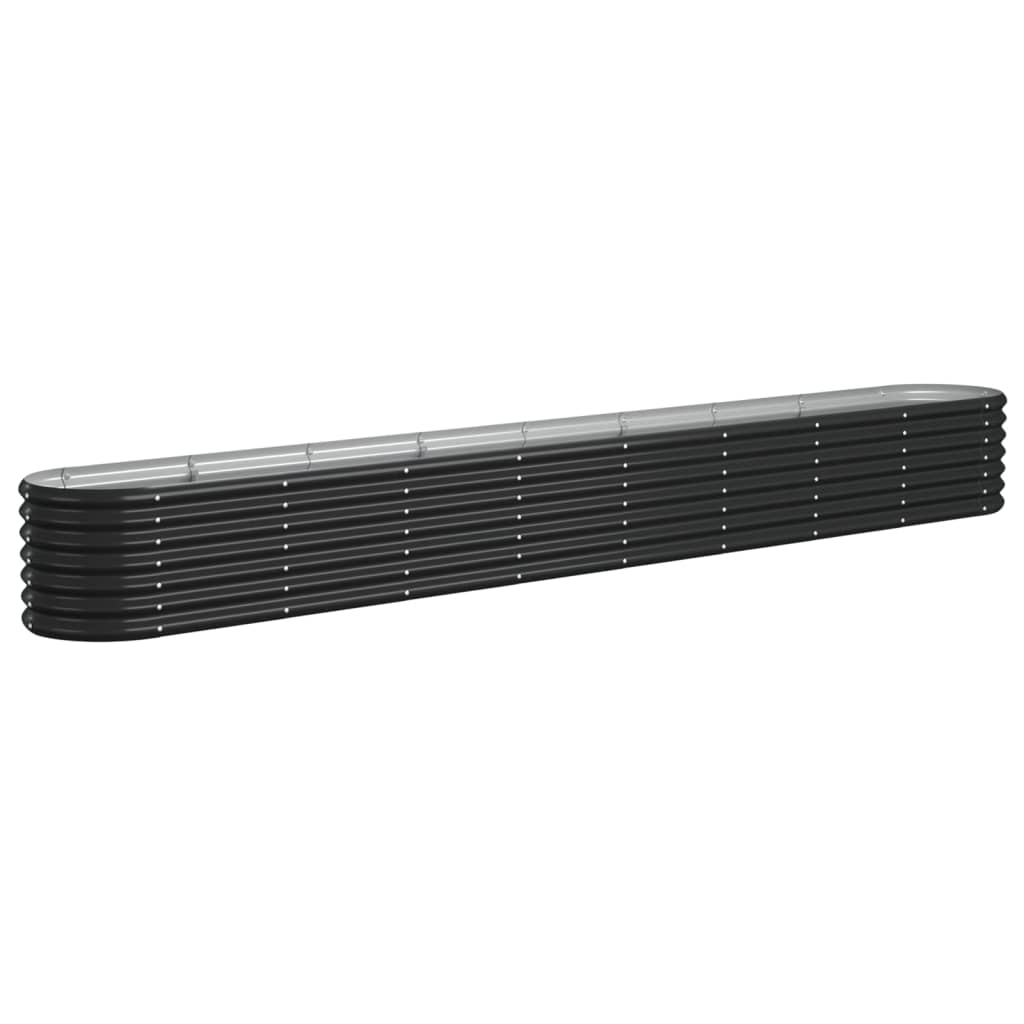 Plantenbak 332x40x36 cm gegalvaniseerd staal antracietkleurig is nu te koop bij PeponiXL, paradijselijk wonen!