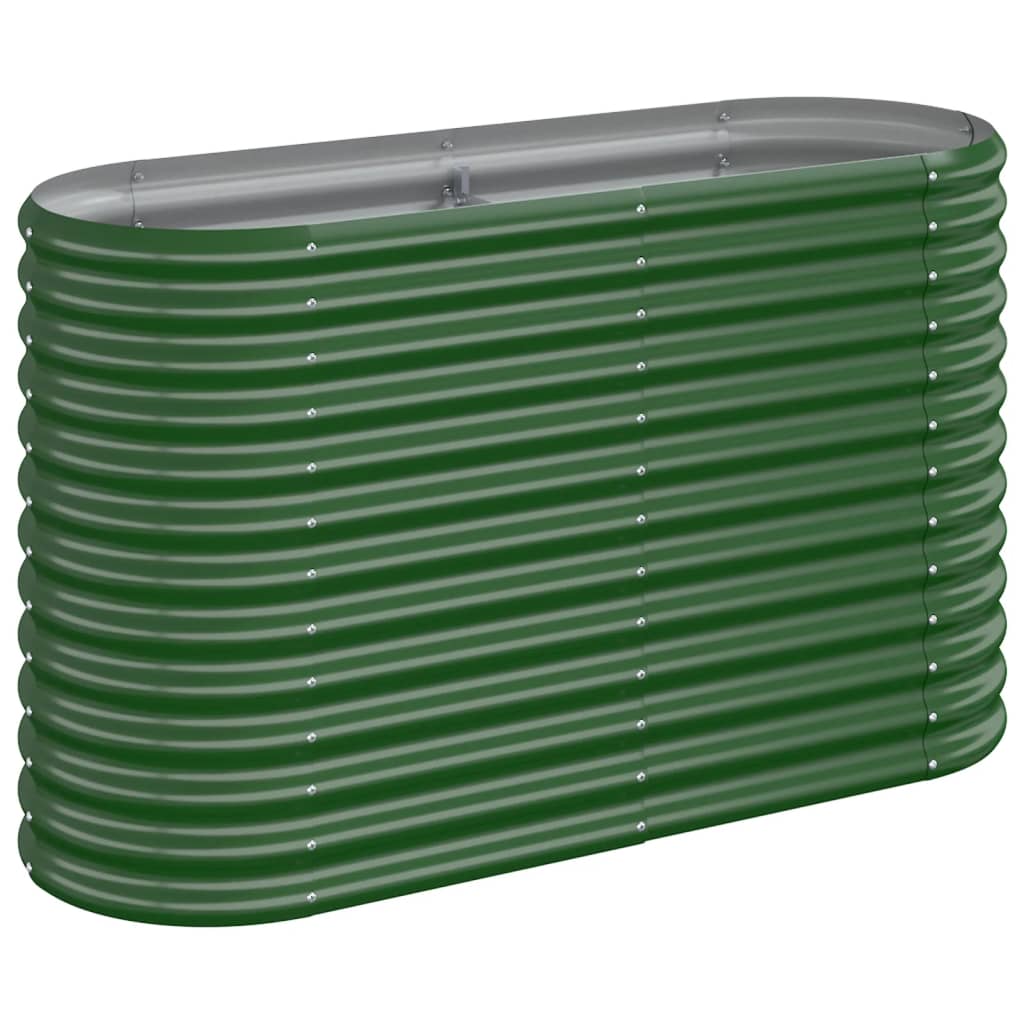 Plantenbak 114x40x68 cm gegalvaniseerd staal groen is nu te koop bij PeponiXL, paradijselijk wonen!