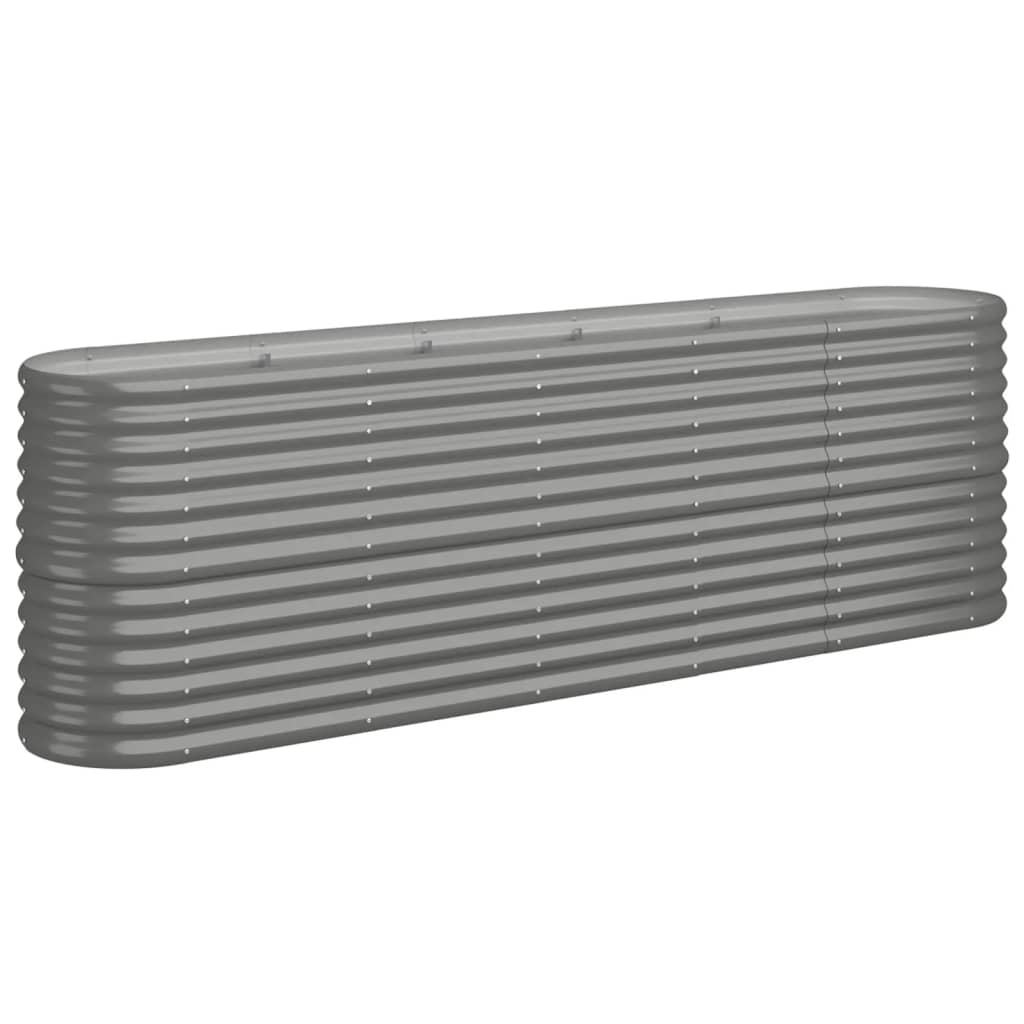 Plantenbak 224x40x68 cm gegalvaniseerd staal grijs is nu te koop bij PeponiXL, paradijselijk wonen!