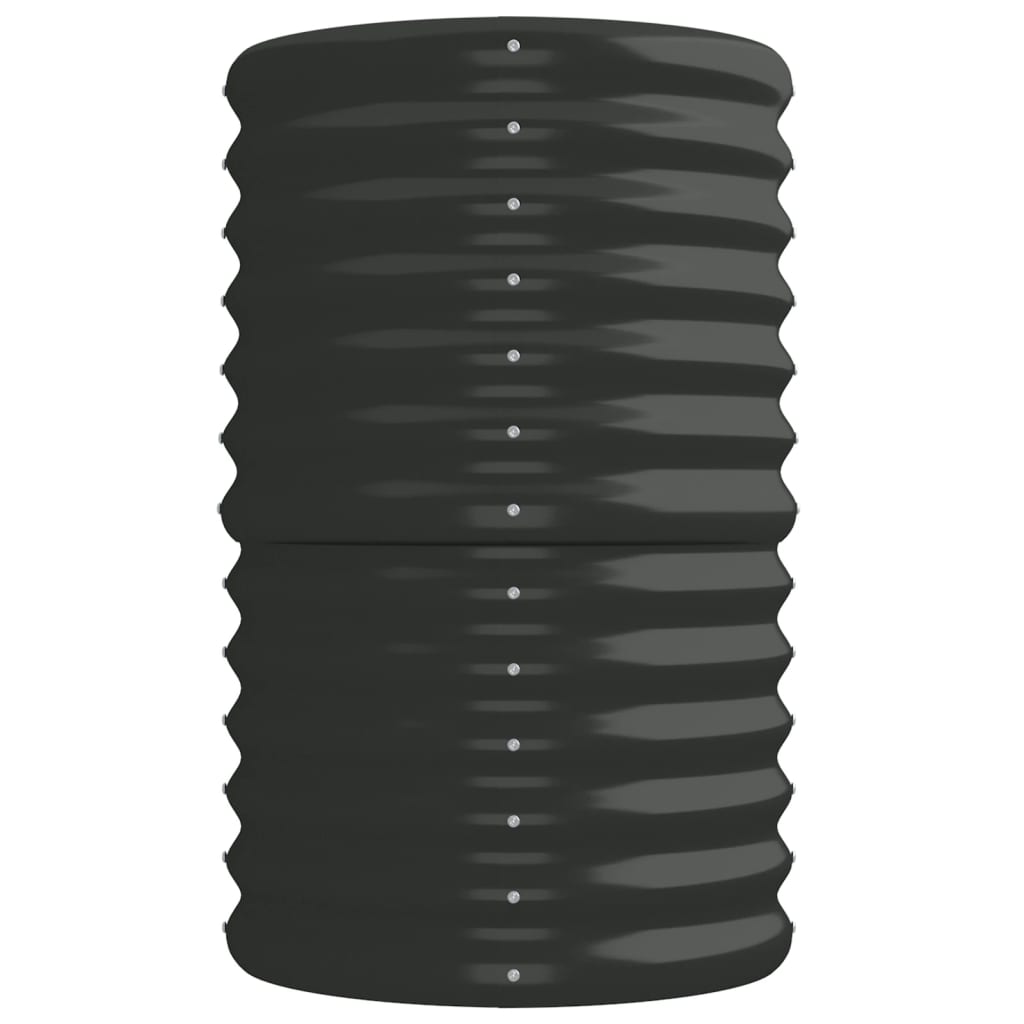 Plantenbak 224x40x68 cm gegalvaniseerd staal antracietkleurig is nu te koop bij PeponiXL, paradijselijk wonen!