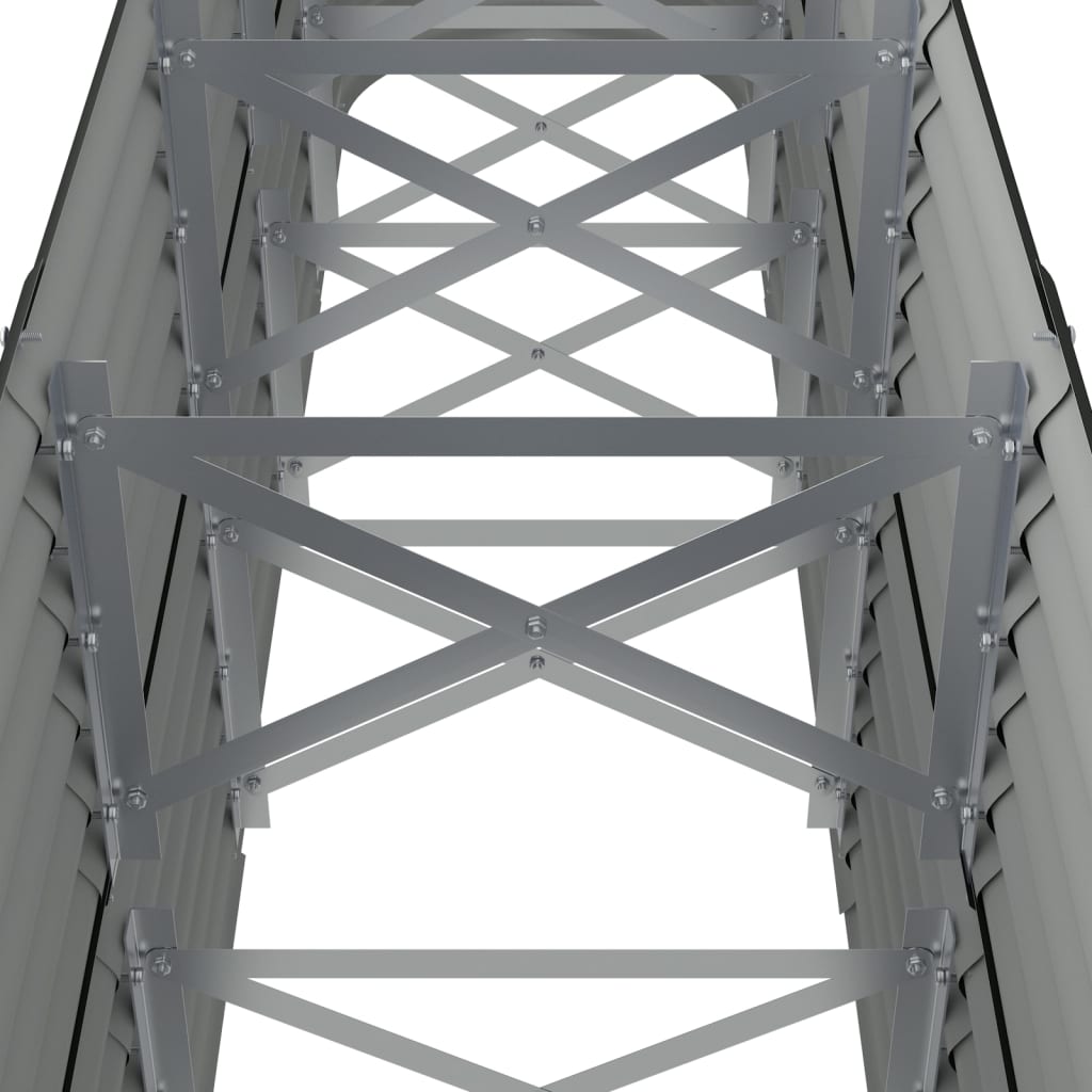 Plantenbak 224x40x68 cm gegalvaniseerd staal antracietkleurig is nu te koop bij PeponiXL, paradijselijk wonen!