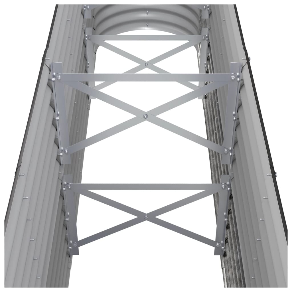 Plantenbak 260x40x68 cm gegalvaniseerd staal antracietkleurig is nu te koop bij PeponiXL, paradijselijk wonen!