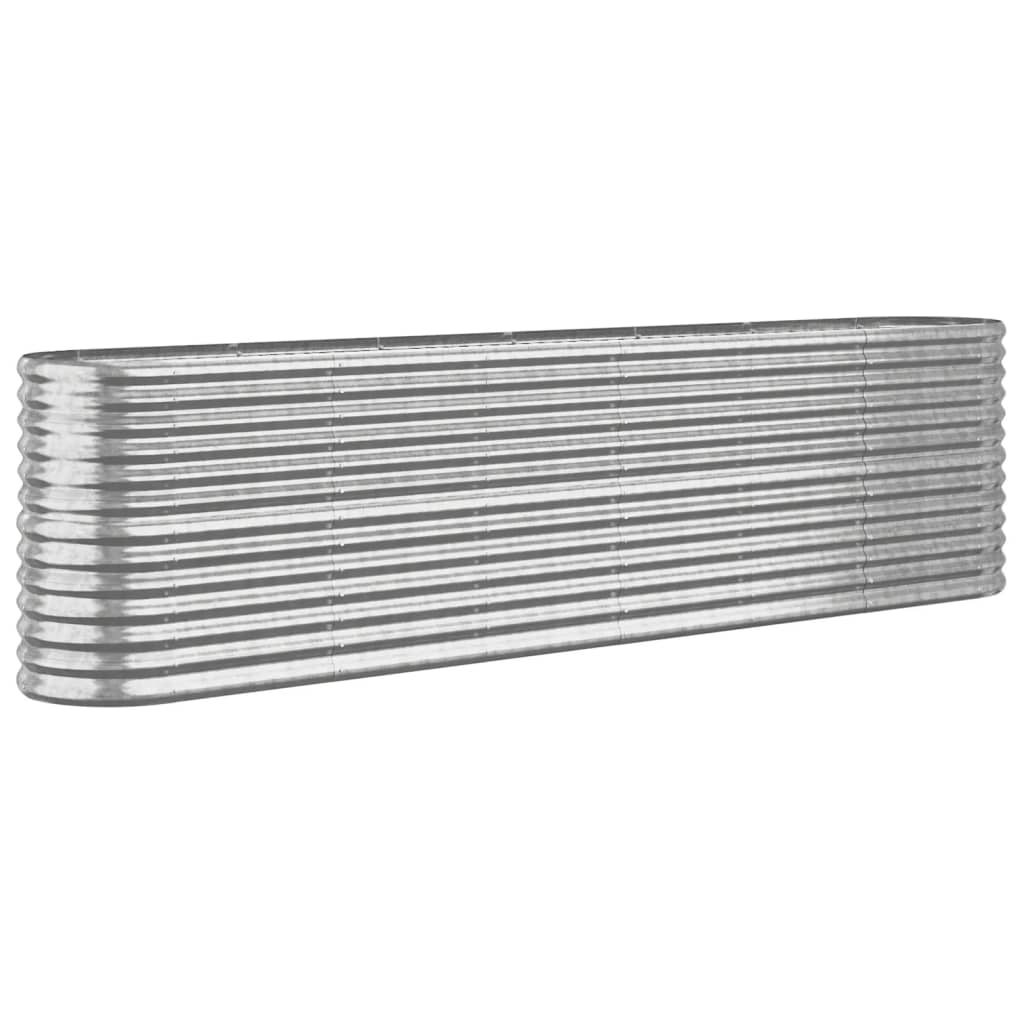 Plantenbak 260x40x68 cm gegalvaniseerd staal zilverkleurig is nu te koop bij PeponiXL, paradijselijk wonen!