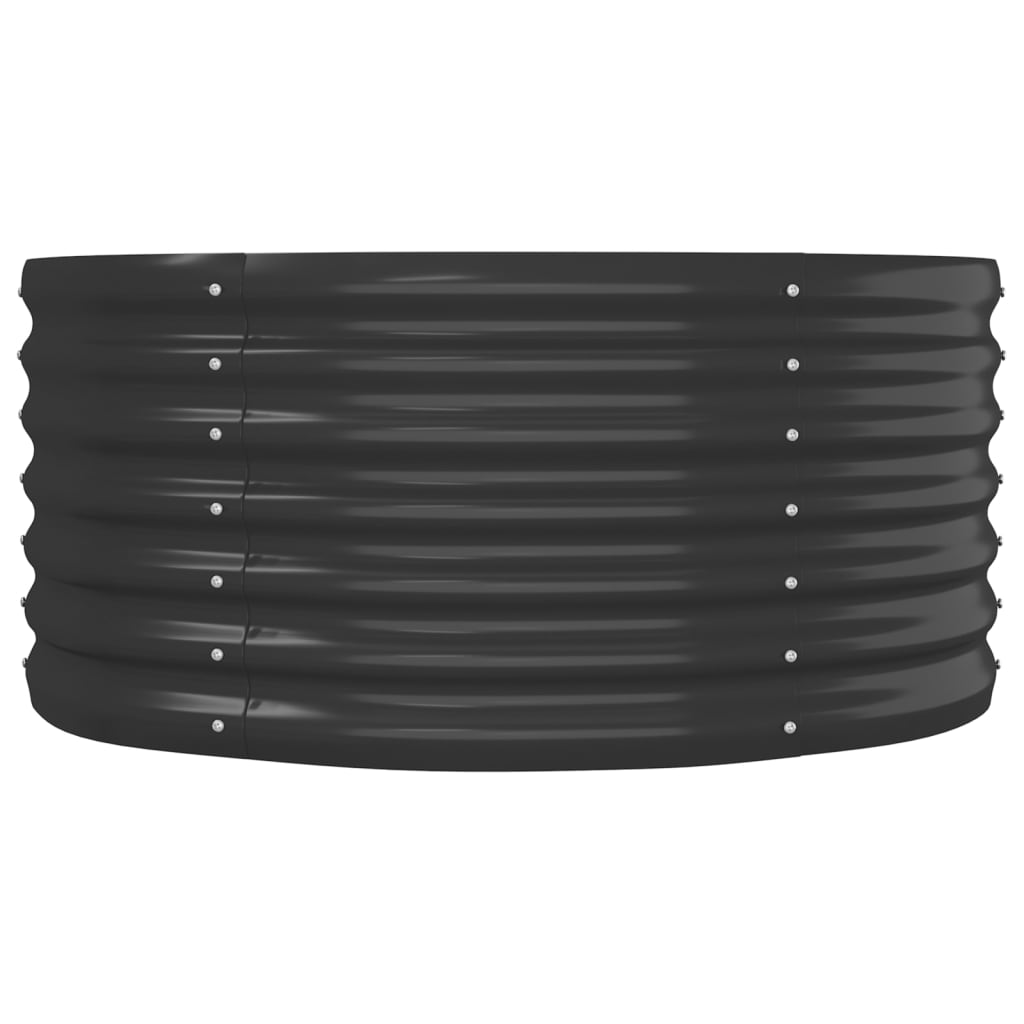 Plantenbak 152x80x36 cm gegalvaniseerd staal antracietkleurig is nu te koop bij PeponiXL, paradijselijk wonen!