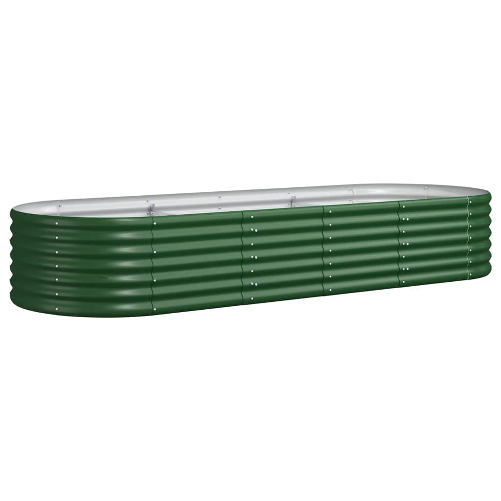 Plantenbak 224x80x36 cm gegalvaniseerd staal groen is nu te koop bij PeponiXL, paradijselijk wonen!