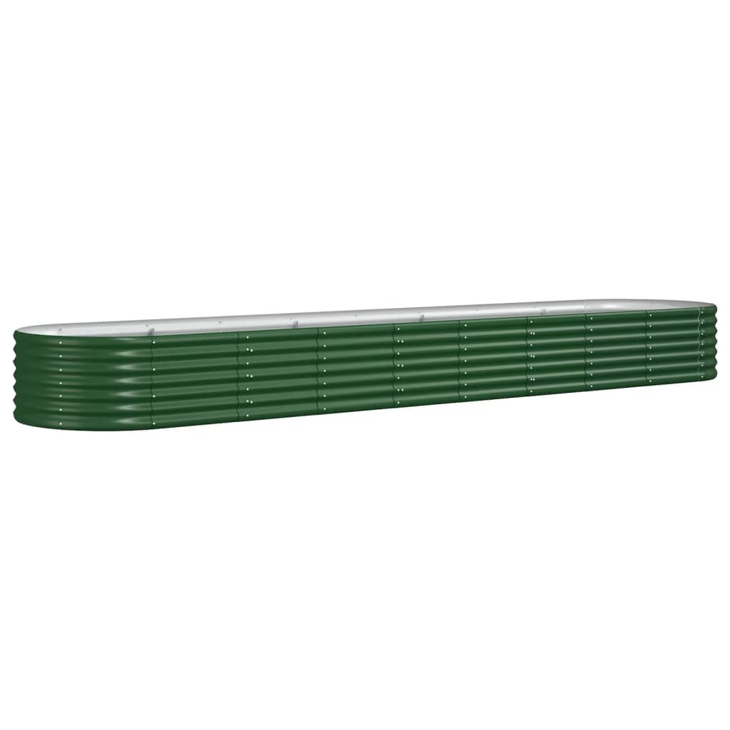 Plantenbak 368x80x36 cm gegalvaniseerd staal groen is nu te koop bij PeponiXL, paradijselijk wonen!