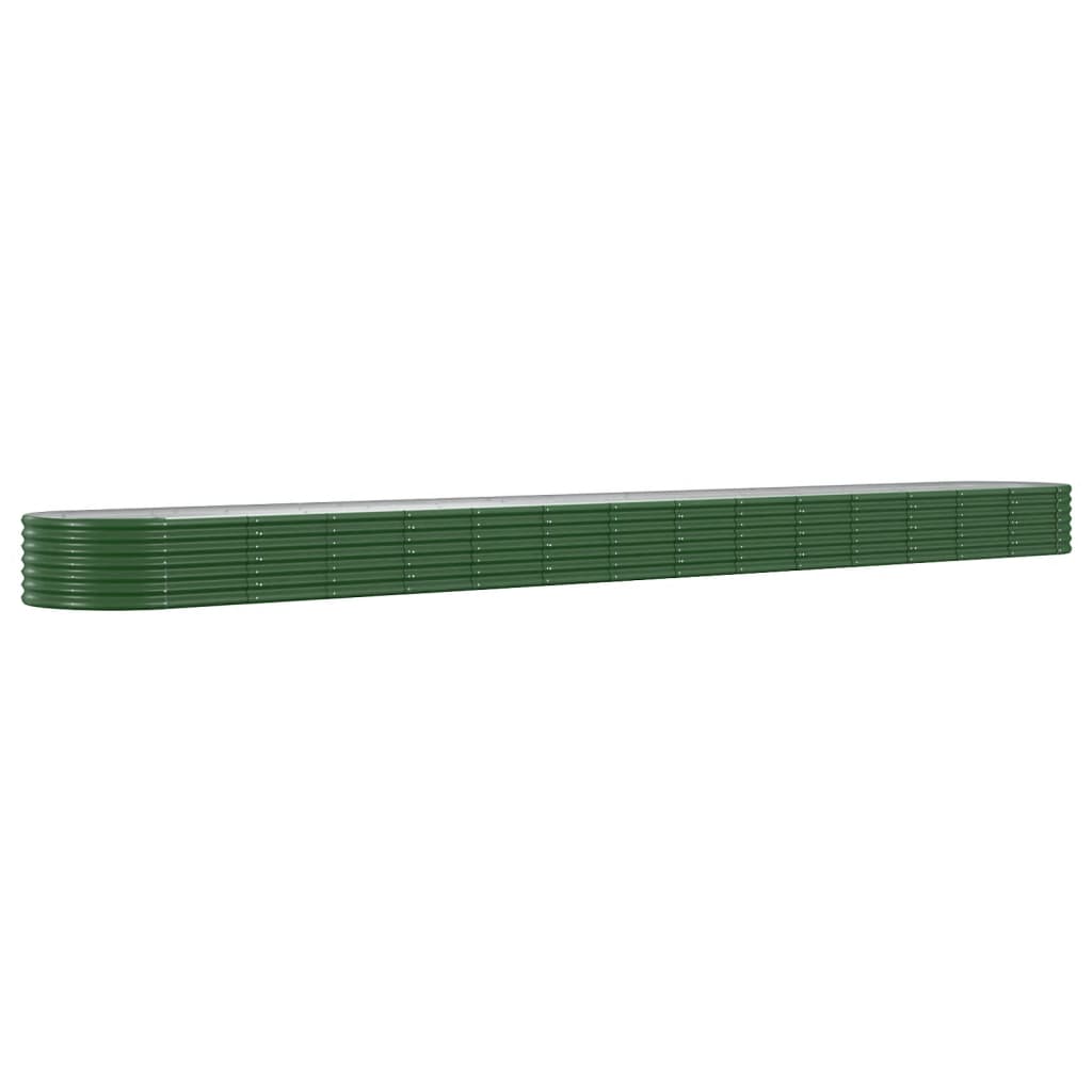 Plantenbak 620x80x36 cm gegalvaniseerd staal groen is nu te koop bij PeponiXL, paradijselijk wonen!