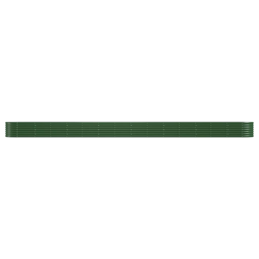 Plantenbak 620x80x36 cm gegalvaniseerd staal groen is nu te koop bij PeponiXL, paradijselijk wonen!