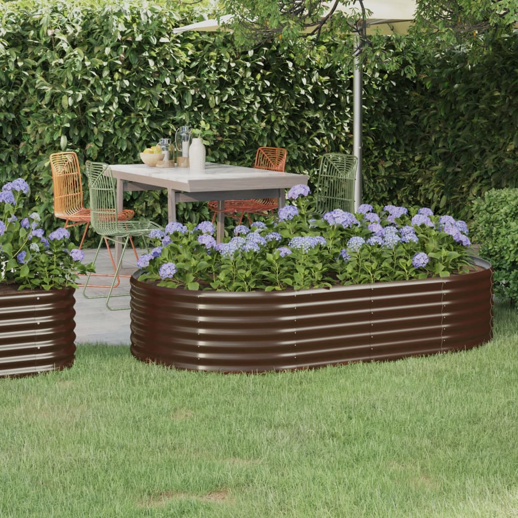 Plantenbak 175x100x36 cm gegalvaniseerd staal bruin is nu te koop bij PeponiXL, paradijselijk wonen!