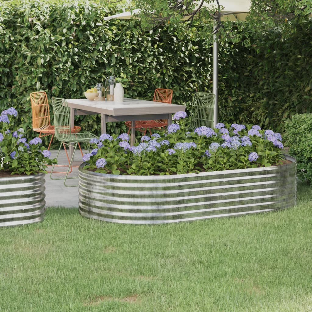 Plantenbak 175x100x36 cm gegalvaniseerd staal zilverkleurig is nu te koop bij PeponiXL, paradijselijk wonen!