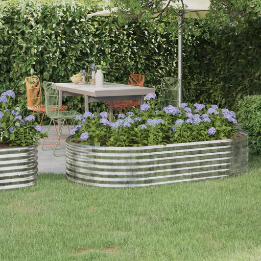 Plantenbak 175x100x36 cm gegalvaniseerd staal zilverkleurig is nu te koop bij PeponiXL, paradijselijk wonen!