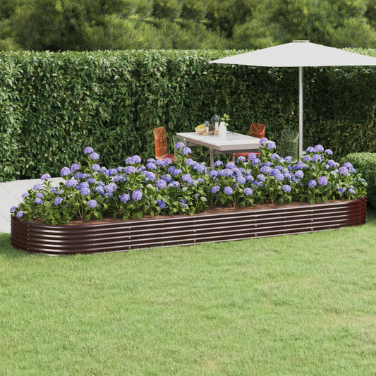 Plantenbak 450x140x36 cm gegalvaniseerd staal bruin is nu te koop bij PeponiXL, paradijselijk wonen!