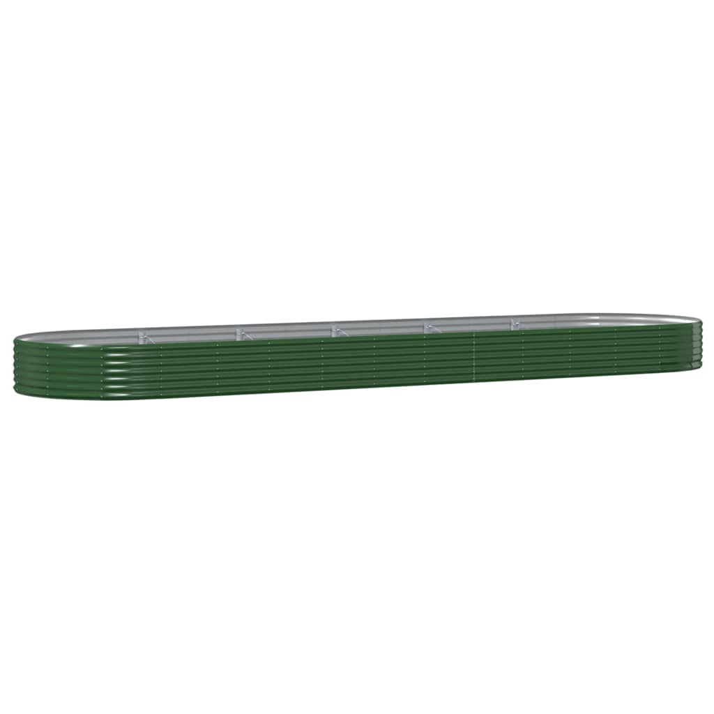 Plantenbak 523x140x36 cm gegalvaniseerd staal groen is nu te koop bij PeponiXL, paradijselijk wonen!