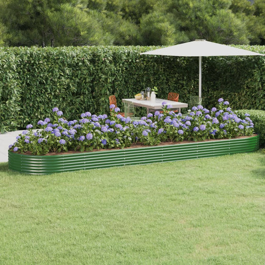 Plantenbak 523x140x36 cm gegalvaniseerd staal groen is nu te koop bij PeponiXL, paradijselijk wonen!