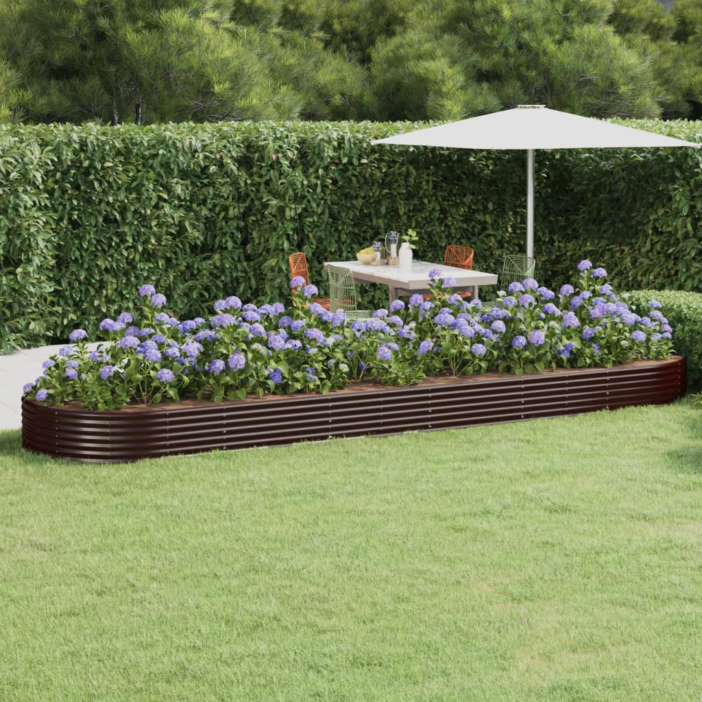 Plantenbak 523x140x36 cm gegalvaniseerd staal bruin is nu te koop bij PeponiXL, paradijselijk wonen!