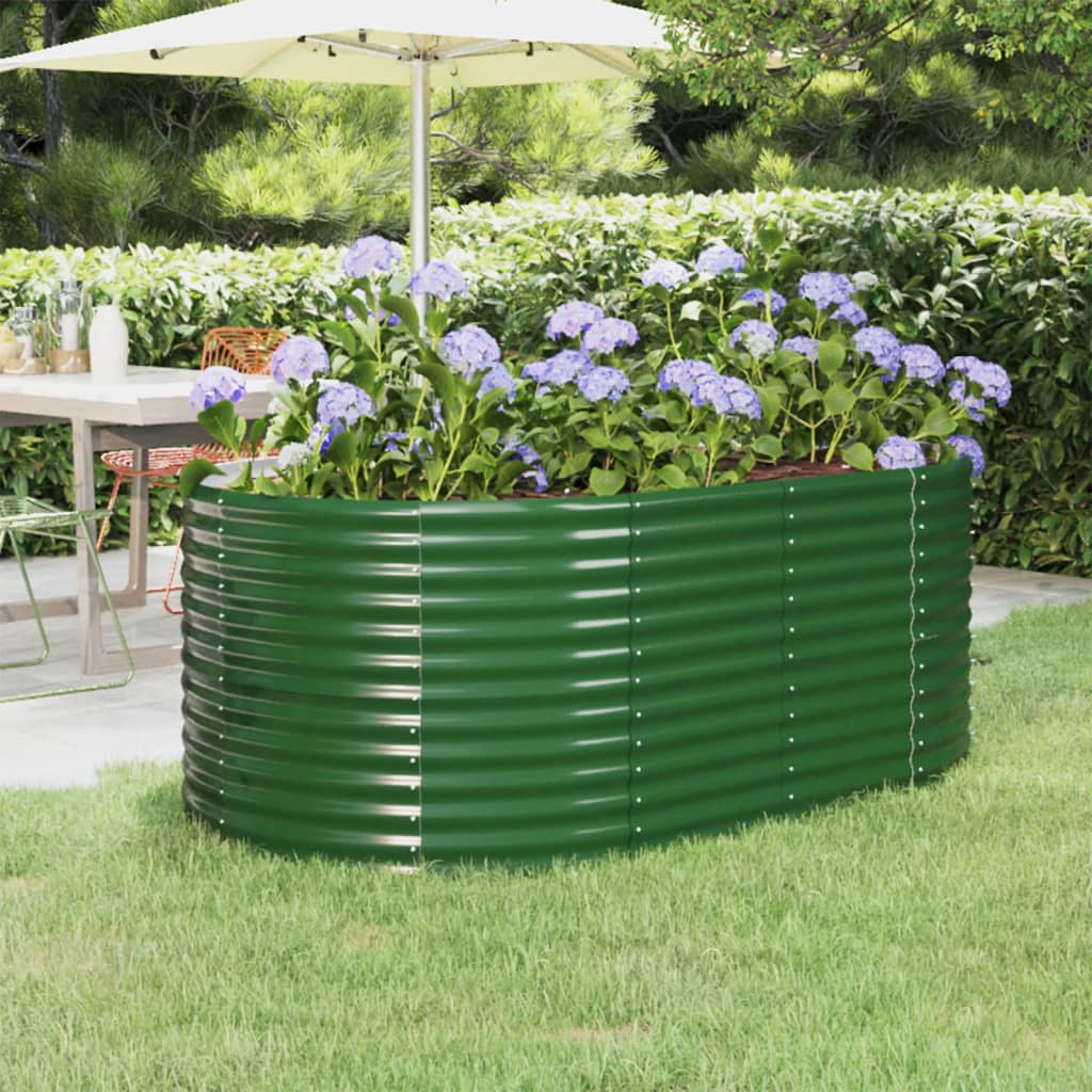 Plantenbak 175x100x68 cm gegalvaniseerd staal groen is nu te koop bij PeponiXL, paradijselijk wonen!
