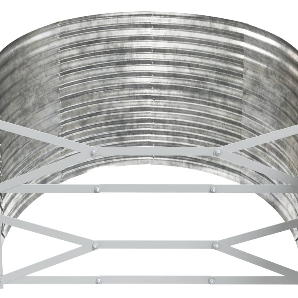 Plantenbak 396x100x68 cm gegalvaniseerd staal zilverkleurig is nu te koop bij PeponiXL, paradijselijk wonen!