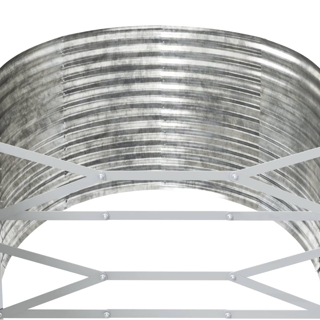 Plantenbak 554x100x68 cm gepoedercoat staal zilverkleurig is nu te koop bij PeponiXL, paradijselijk wonen!