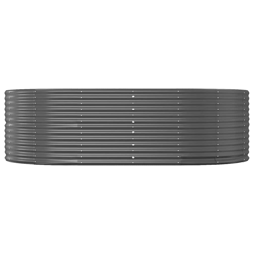 Verhoogde tuinbak antraciet 212x140x68 cm gegalvaniseerd staal is nu te koop bij PeponiXL, paradijselijk wonen!