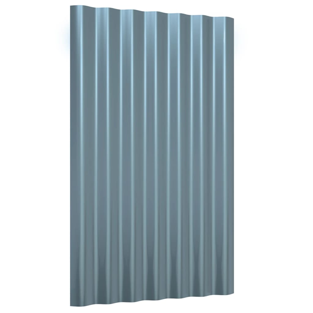 Dakpanelen 12 st 60x36 cm gegalvaniseerd staal grijs is nu te koop bij PeponiXL, paradijselijk wonen!