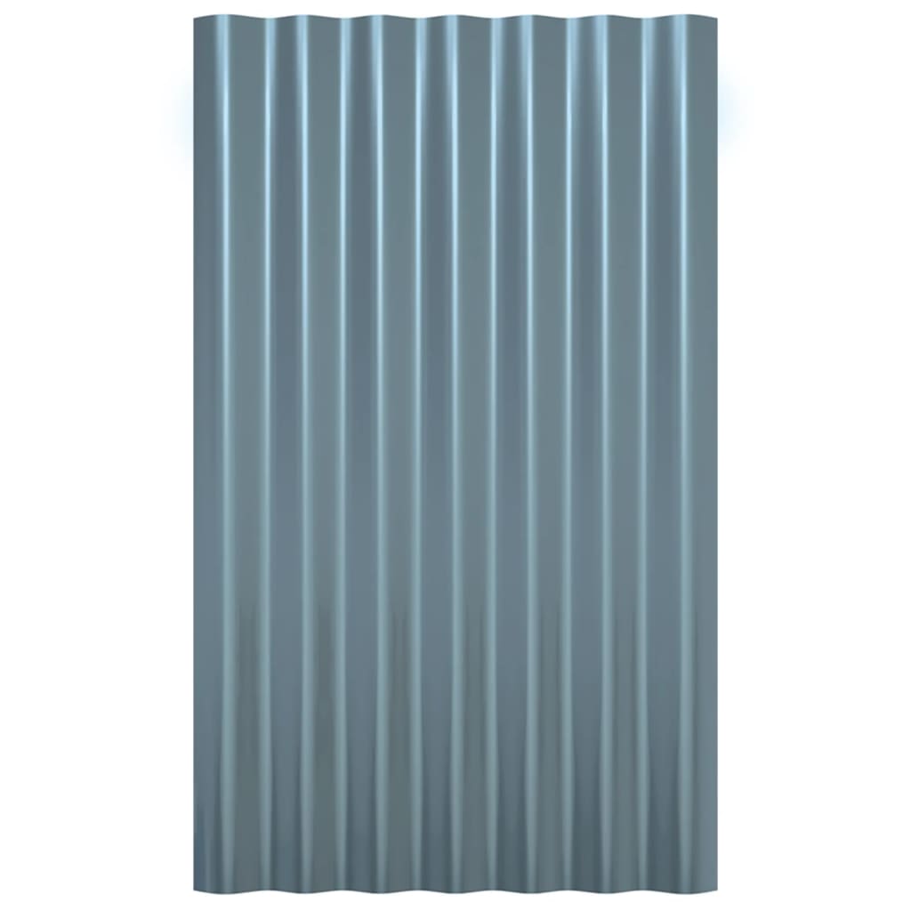 Dakpanelen 12 st 60x36 cm gegalvaniseerd staal grijs is nu te koop bij PeponiXL, paradijselijk wonen!