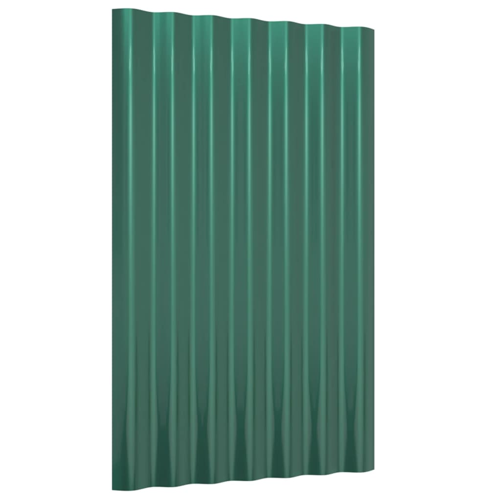 Dakpanelen 36 st 60x36 cm gegalvaniseerd staal groen is nu te koop bij PeponiXL, paradijselijk wonen!