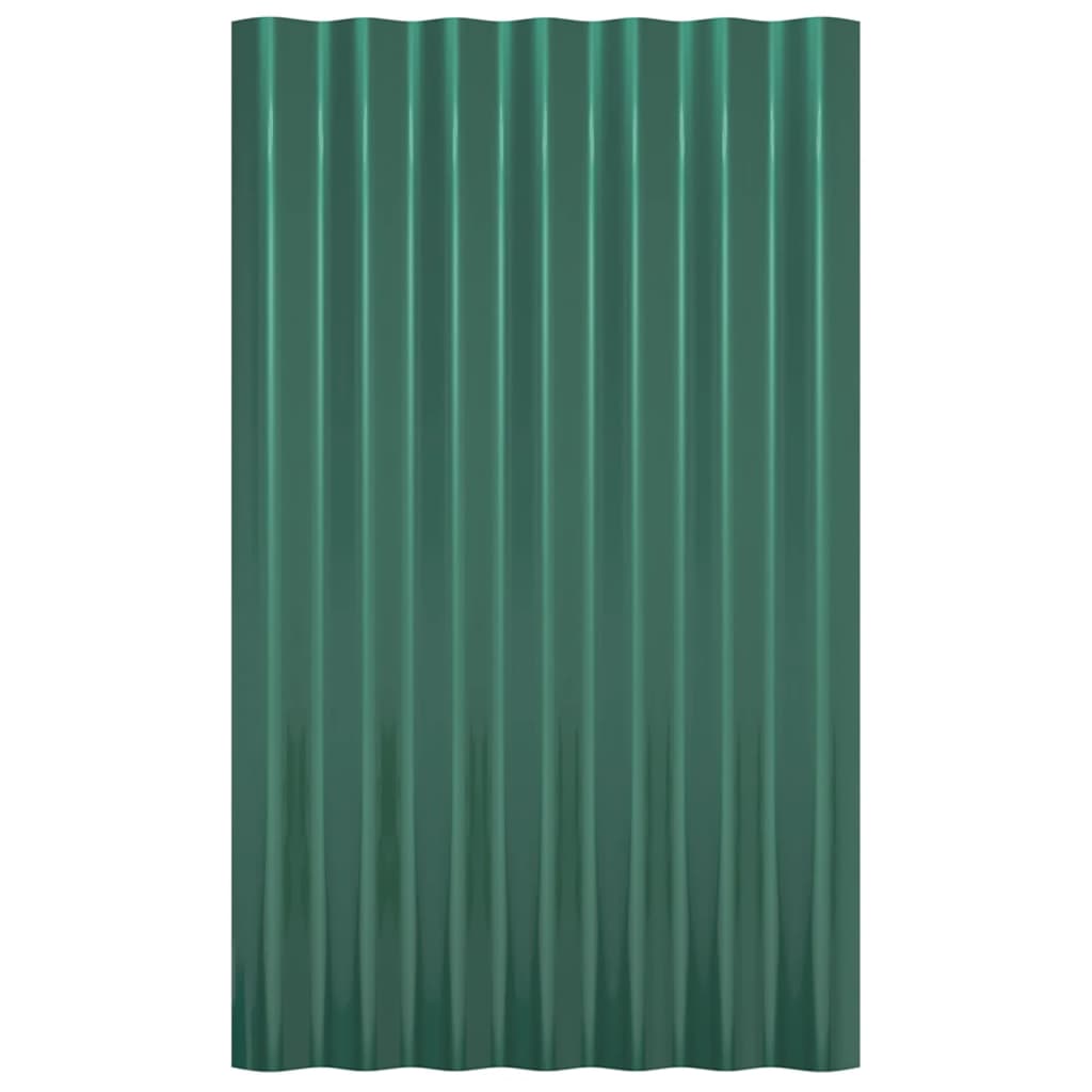 Dakpanelen 36 st 60x36 cm gegalvaniseerd staal groen is nu te koop bij PeponiXL, paradijselijk wonen!