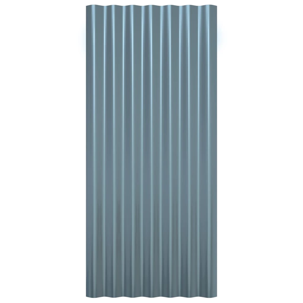 Dakpanelen 12 st 80x36 cm gegalvaniseerd staal grijs is nu te koop bij PeponiXL, paradijselijk wonen!