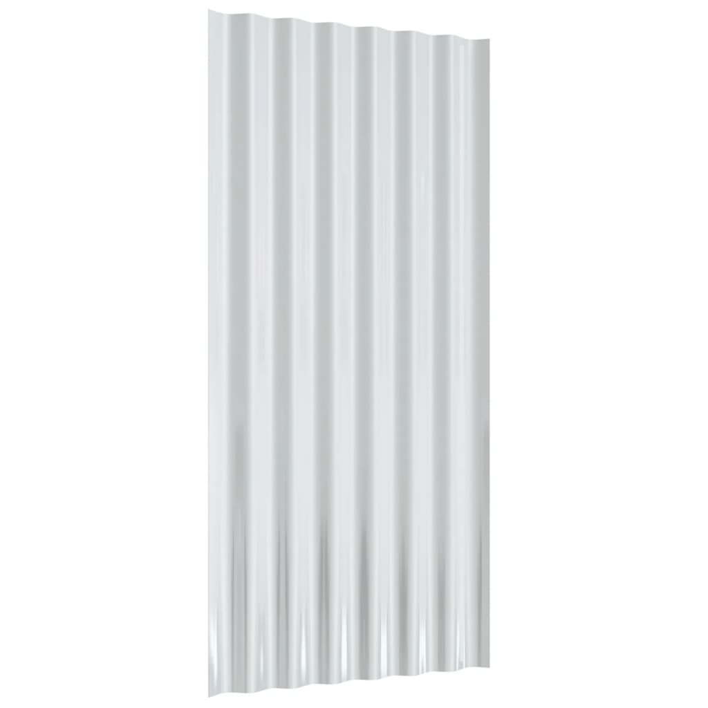 Dakpanelen 12 st 80x36 cm gegalvaniseerd staal grijs is nu te koop bij PeponiXL, paradijselijk wonen!