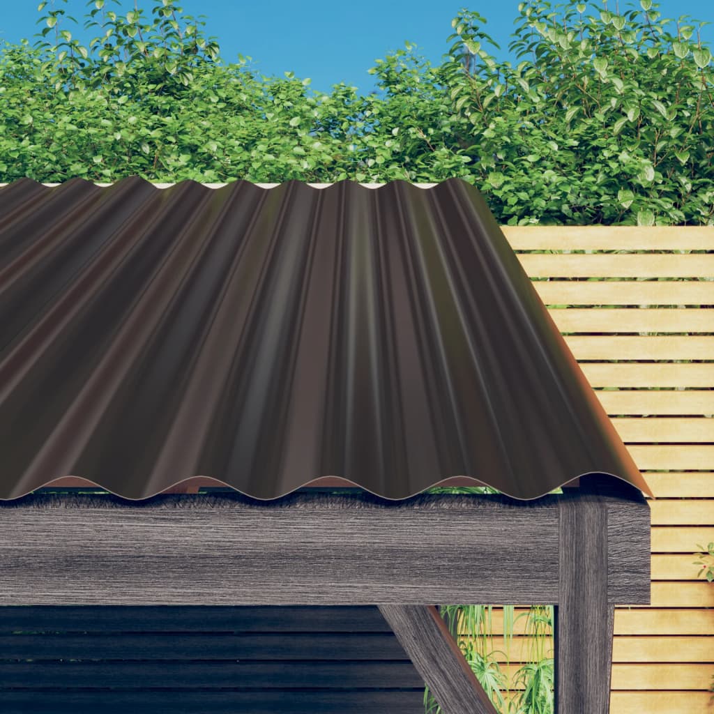Dakpanelen 36 st 80x36 cm gegalvaniseerd staal bruin is nu te koop bij PeponiXL, paradijselijk wonen!