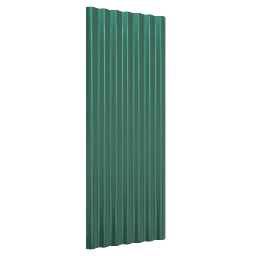 Dakpanelen 12 st 100x36 cm gegalvaniseerd staal groen is nu te koop bij PeponiXL, paradijselijk wonen!