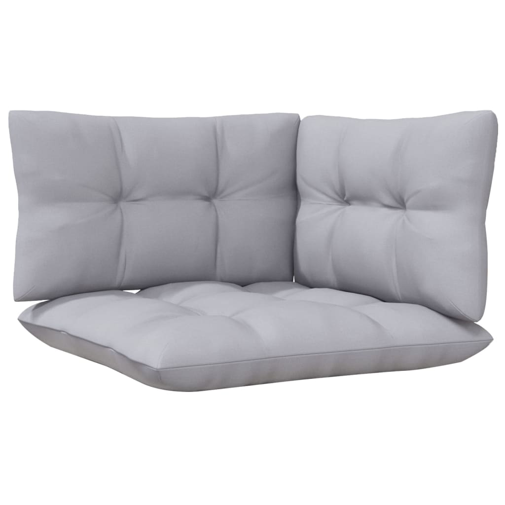4-delige Loungeset met grijze kussens grenenhout is nu te koop bij PeponiXL, paradijselijk wonen!