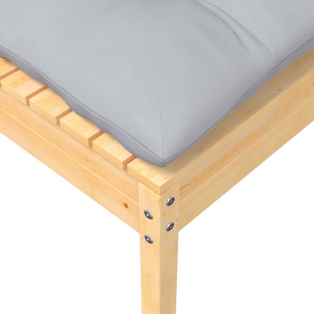 7-delige Loungeset met grijze kussens grenenhout is nu te koop bij PeponiXL, paradijselijk wonen!