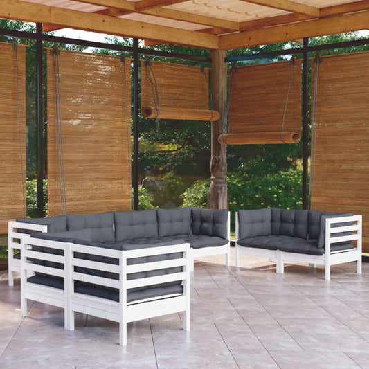 8-delige Loungeset met kussens massief grenenhout is nu te koop bij PeponiXL, paradijselijk wonen!