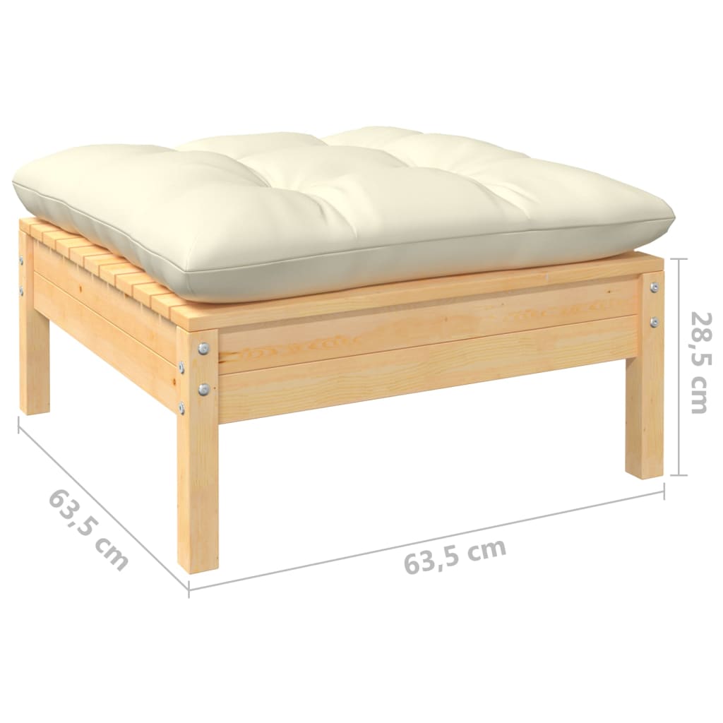 13-delige Loungeset met crèmekleurige kussens grenenhout is nu te koop bij PeponiXL, paradijselijk wonen!