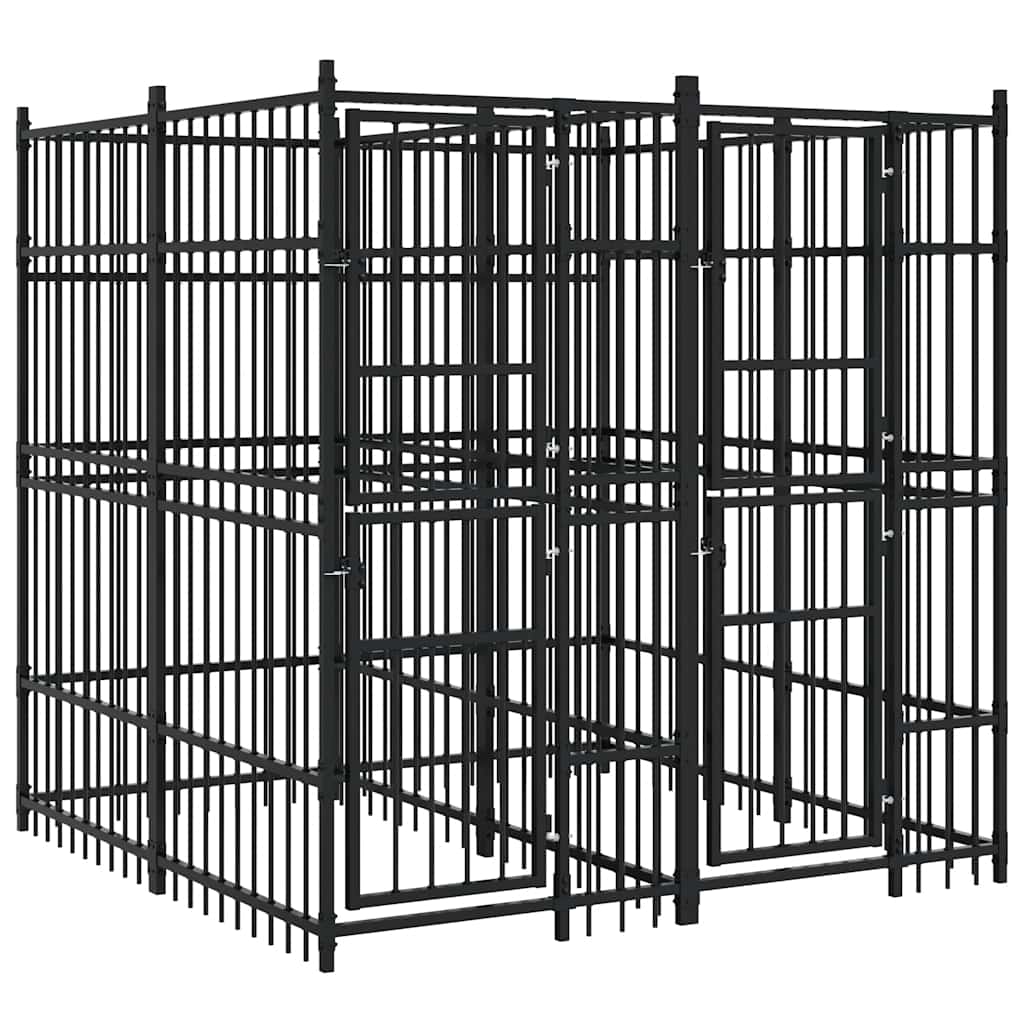 Hondenkennel 3,69 m² staal is nu te koop bij PeponiXL, paradijselijk wonen!