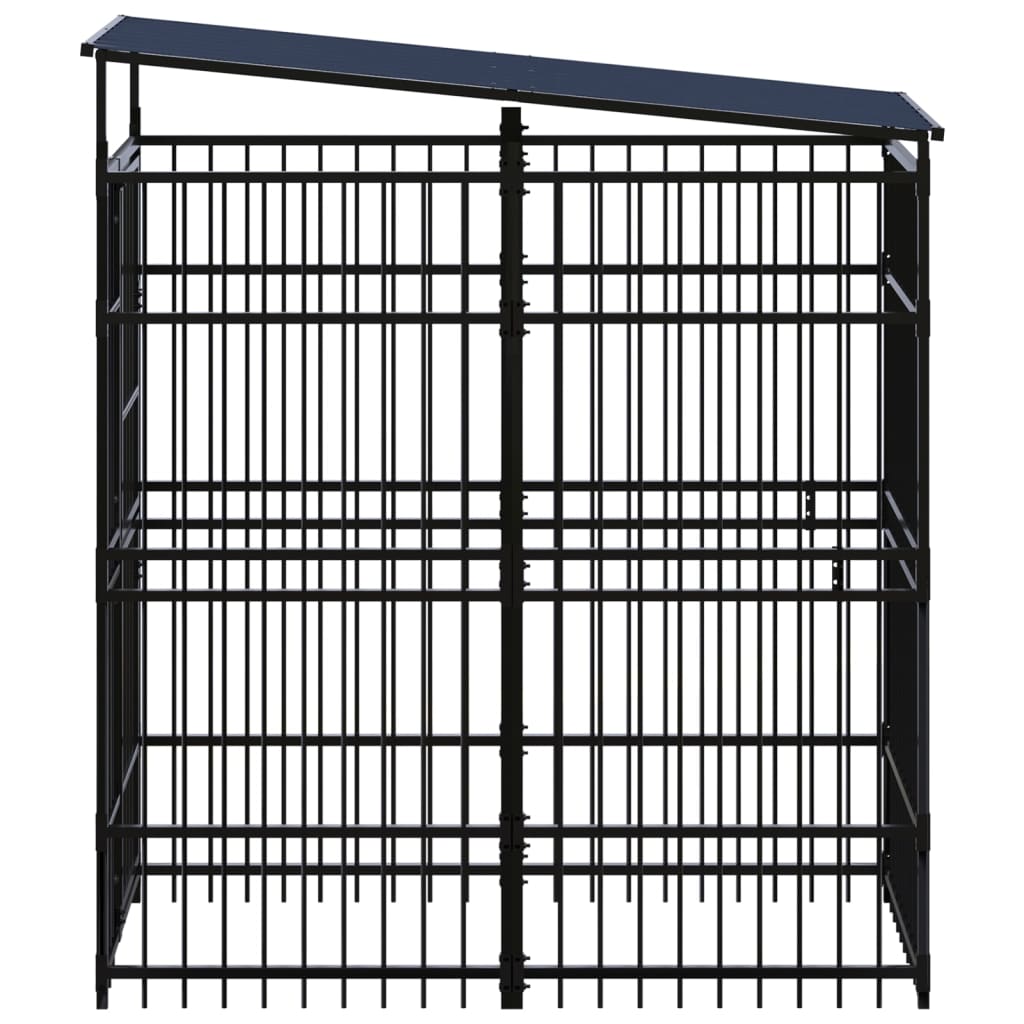 Hondenkennel met dak 1,84 m² staal is nu te koop bij PeponiXL, paradijselijk wonen!